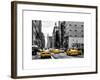 Urban Scene with Yellow Cab in Broadway-Philippe Hugonnard-Framed Art Print