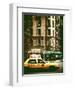 Urban Scene with Yellow Cab on the Upper West Side of Manhattan, NYC, Vintage Colors Photography-Philippe Hugonnard-Framed Photographic Print