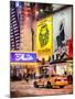 Urban Scene with Yellow Taxi-Philippe Hugonnard-Mounted Photographic Print