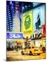 Urban Scene with Yellow Taxi-Philippe Hugonnard-Mounted Photographic Print