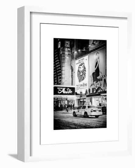 Urban Scene with Yellow Taxi-Philippe Hugonnard-Framed Art Print