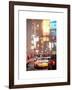 Urban Scene with Yellow Taxi-Philippe Hugonnard-Framed Art Print