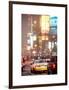 Urban Scene with Yellow Taxi-Philippe Hugonnard-Framed Art Print