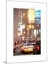 Urban Scene with Yellow Taxi-Philippe Hugonnard-Mounted Art Print