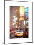 Urban Scene with Yellow Taxi-Philippe Hugonnard-Mounted Art Print