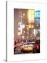 Urban Scene with Yellow Taxi-Philippe Hugonnard-Stretched Canvas