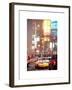 Urban Scene with Yellow Taxi-Philippe Hugonnard-Framed Art Print