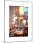 Urban Scene with Yellow Taxi-Philippe Hugonnard-Mounted Art Print