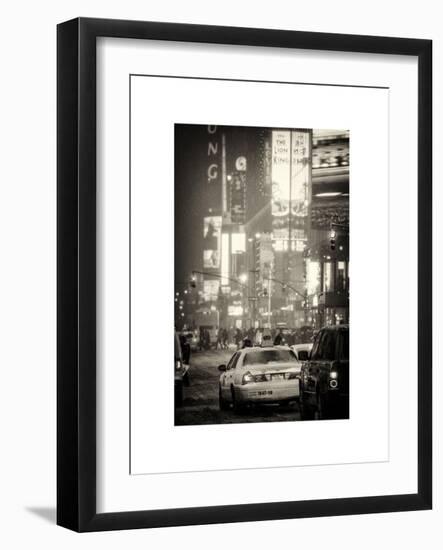 Urban Scene with Yellow Taxi-Philippe Hugonnard-Framed Art Print