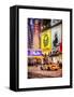 Urban Scene with Yellow Taxi-Philippe Hugonnard-Framed Stretched Canvas