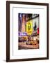 Urban Scene with Yellow Taxi-Philippe Hugonnard-Framed Art Print