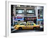 Urban Scene with Yellow Taxis Manhattan Winter-Philippe Hugonnard-Framed Photographic Print