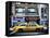 Urban Scene with Yellow Taxis Manhattan Winter-Philippe Hugonnard-Framed Stretched Canvas