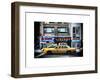 Urban Scene with Yellow Taxis Manhattan Winter-Philippe Hugonnard-Framed Art Print