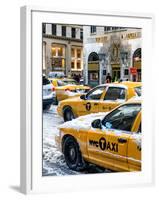 Urban Scene with Yellow Taxis-Philippe Hugonnard-Framed Photographic Print