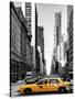 Urban Scene with Yellow Taxis-Philippe Hugonnard-Stretched Canvas