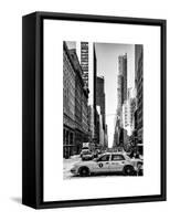 Urban Scene with Yellow Taxis-Philippe Hugonnard-Framed Stretched Canvas