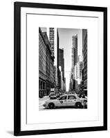 Urban Scene with Yellow Taxis-Philippe Hugonnard-Framed Art Print