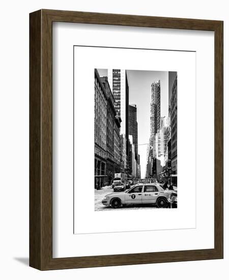 Urban Scene with Yellow Taxis-Philippe Hugonnard-Framed Art Print