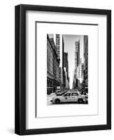 Urban Scene with Yellow Taxis-Philippe Hugonnard-Framed Art Print