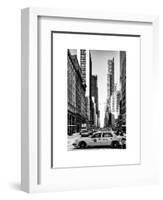 Urban Scene with Yellow Taxis-Philippe Hugonnard-Framed Art Print