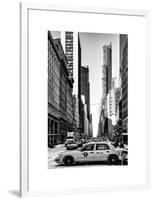 Urban Scene with Yellow Taxis-Philippe Hugonnard-Framed Art Print