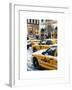 Urban Scene with Yellow Taxis-Philippe Hugonnard-Framed Art Print