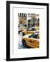 Urban Scene with Yellow Taxis-Philippe Hugonnard-Framed Art Print