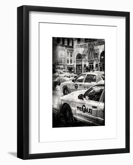 Urban Scene with Yellow Taxis-Philippe Hugonnard-Framed Art Print