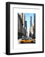 Urban Scene with Yellow Taxis-Philippe Hugonnard-Framed Art Print