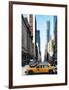 Urban Scene with Yellow Taxis-Philippe Hugonnard-Framed Art Print