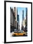 Urban Scene with Yellow Taxis-Philippe Hugonnard-Framed Art Print