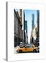 Urban Scene with Yellow Taxis-Philippe Hugonnard-Stretched Canvas