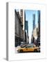 Urban Scene with Yellow Taxis-Philippe Hugonnard-Stretched Canvas