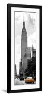 Urban Scene, Yellow Cab and Empire State Buildings View, Midtown Manhattan, NYC-Philippe Hugonnard-Framed Photographic Print