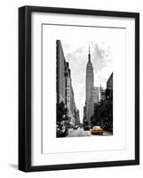 Urban Scene, Yellow Cab, Empire State Buildings and Macy's Views, Midtown Manhattan, NYC-Philippe Hugonnard-Framed Art Print