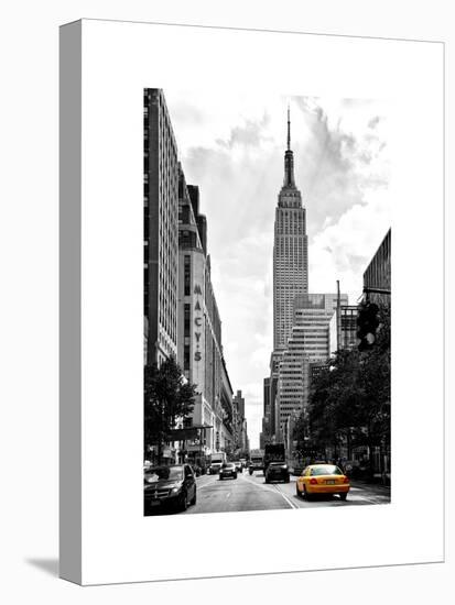 Urban Scene, Yellow Cab, Empire State Buildings and Macy's Views, Midtown Manhattan, NYC-Philippe Hugonnard-Stretched Canvas