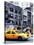 Urban Scene, Yellow Taxi, 34th St, Downtown Manhattan, New York, United States, Art Colors-Philippe Hugonnard-Stretched Canvas