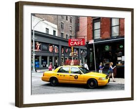 Urban Scene, Yellow Taxi, Prince Street, Lower Manhattan, New York City, United States-Philippe Hugonnard-Framed Photographic Print