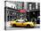 Urban Scene, Yellow Taxi, Prince Street, Lower Manhattan, NYC, Black and White Photography Colors-Philippe Hugonnard-Stretched Canvas