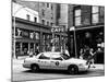 Urban Scene, Yellow Taxi, Prince Street, Lower Manhattan, NYC, US, Black and White Photography-Philippe Hugonnard-Mounted Photographic Print