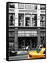 Urban Scene, Yellow Taxi, Topshop Store Front, Broadway, Soho, Manhattan, New York Colors-Philippe Hugonnard-Framed Stretched Canvas