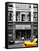 Urban Scene, Yellow Taxi, Topshop Store Front, Broadway, Soho, Manhattan, New York Colors-Philippe Hugonnard-Framed Stretched Canvas