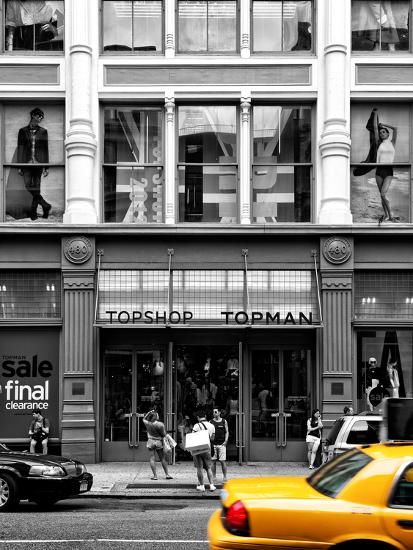Urban Scene, Yellow Taxi, Topshop Store Front, Broadway, Soho, Manhattan, New  York Colors' Photographic Print - Philippe Hugonnard | AllPosters.com