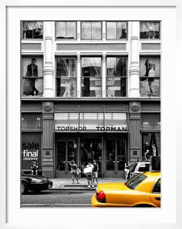 Urban Scene, Yellow Taxi, Topshop Store Front, Broadway, Soho, Manhattan, New  York Colors' Photographic Print - Philippe Hugonnard | AllPosters.com