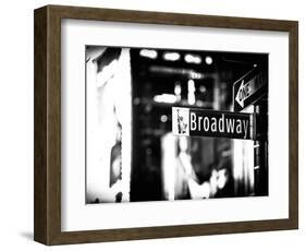 Urban Sign, Broadway Sign at Times Square by Night, Manhattan, New York, Classic-Philippe Hugonnard-Framed Photographic Print