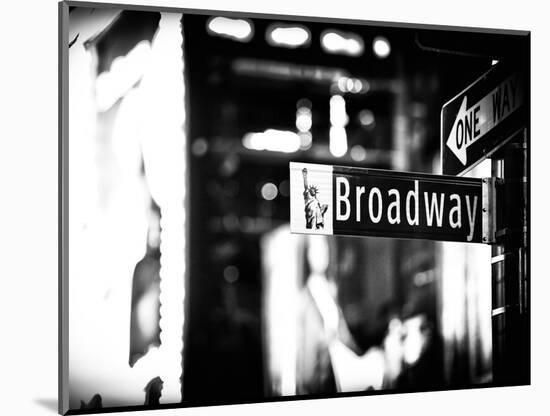 Urban Sign, Broadway Sign at Times Square by Night, Manhattan, New York, Classic-Philippe Hugonnard-Mounted Photographic Print