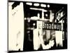 Urban Sign, Broadway Sign at Times Square by Night, Manhattan, New York, USA, Old Sepia Photography-Philippe Hugonnard-Mounted Photographic Print