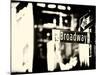 Urban Sign, Broadway Sign at Times Square by Night, Manhattan, New York, USA, Old Sepia Photography-Philippe Hugonnard-Mounted Photographic Print