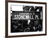 Urban Sign, Christopher Street and Stonewall Place, Greenwich Village District, Manhattan, New York-Philippe Hugonnard-Framed Photographic Print